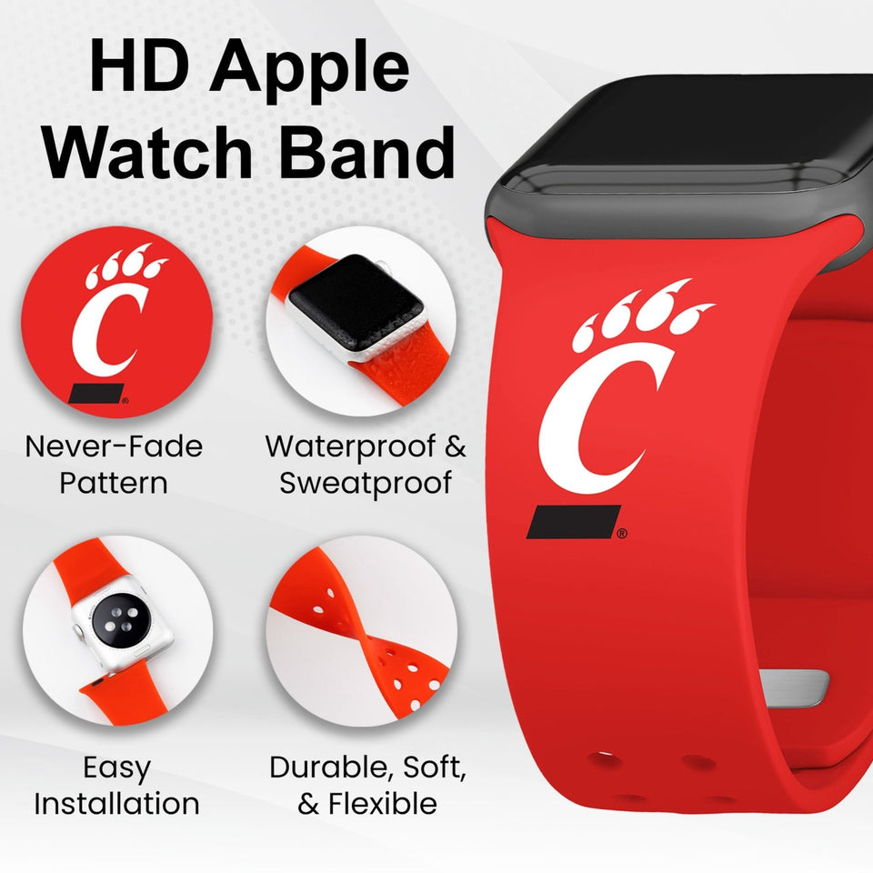 Cincinnati Bearcats HD Apple Watch Band - Wear with style