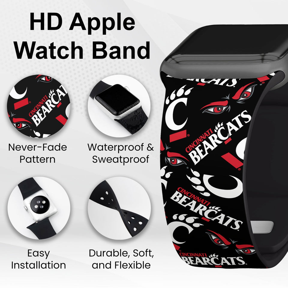 Cincinnati Bearcats HD Apple Watch Band - Wear with style