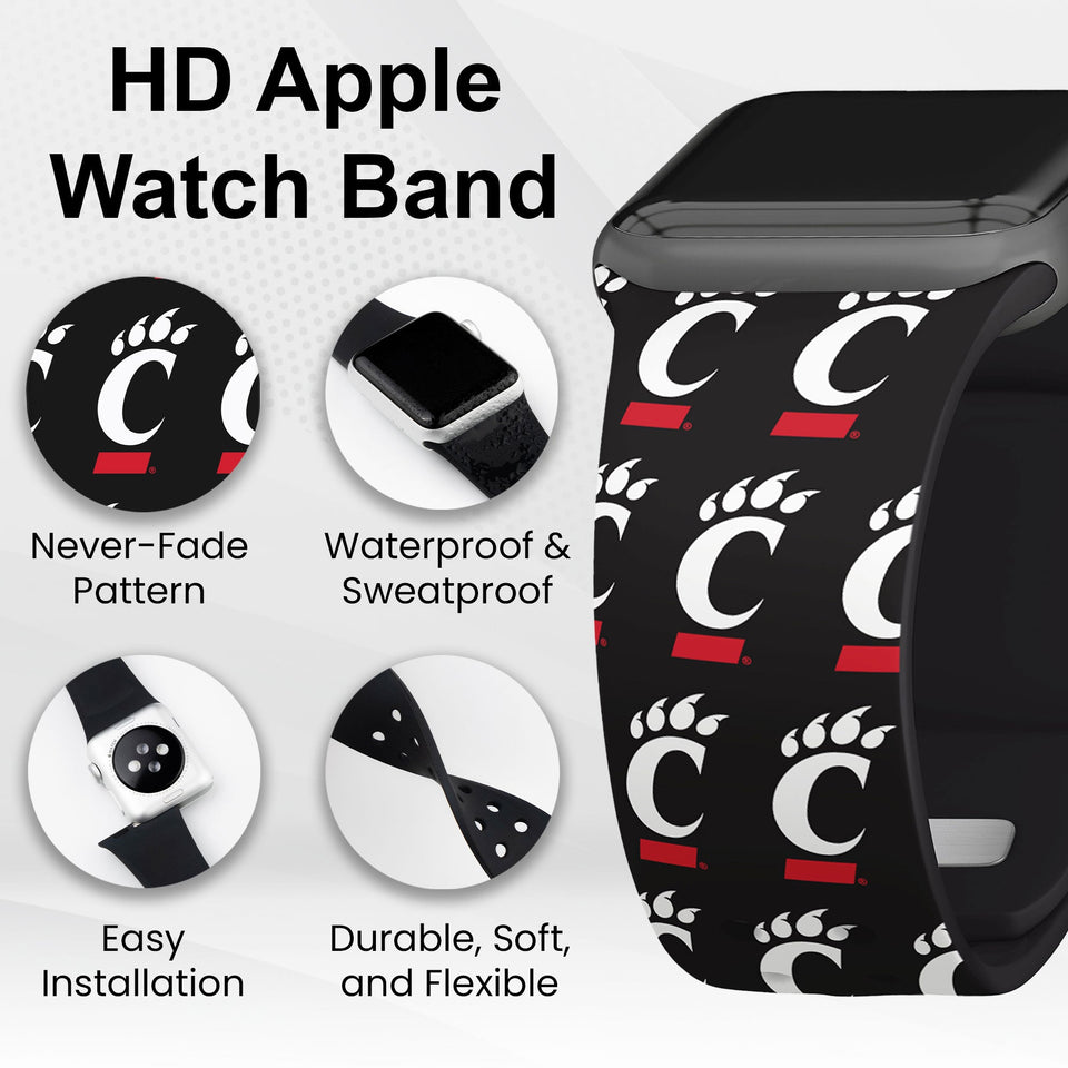 Cincinnati Bearcats HD Apple Watch Band - Wear with style