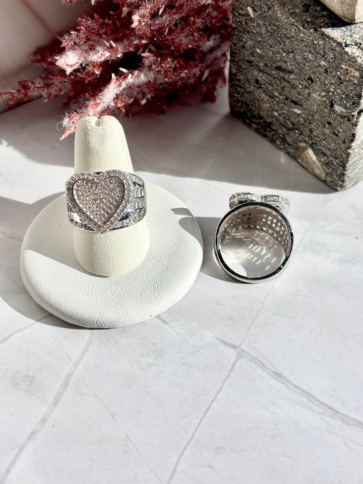Cinderella heart ring sterling silver 925 | princess Statement ring - Wear with style