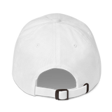 GOLF GAL Script Embroidered Dad Hat – White with Navy Thread