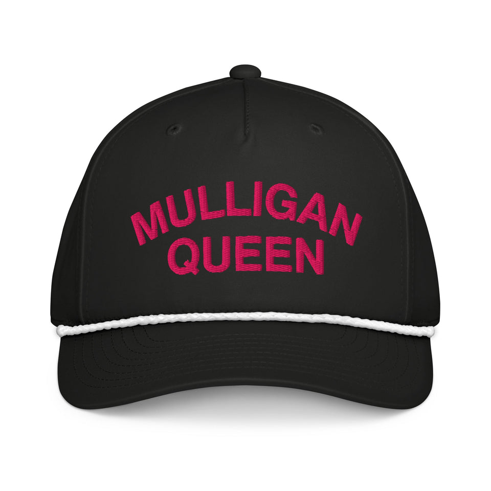 Mulligan Queen Embroidered Golf Rope Hat for Women