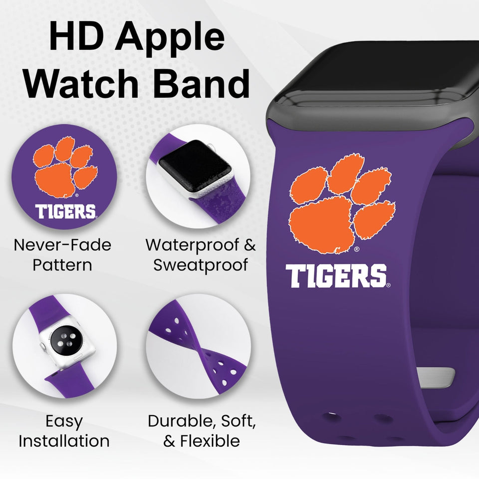 Clemson Tigers HD Apple Watch Band - Wear with style