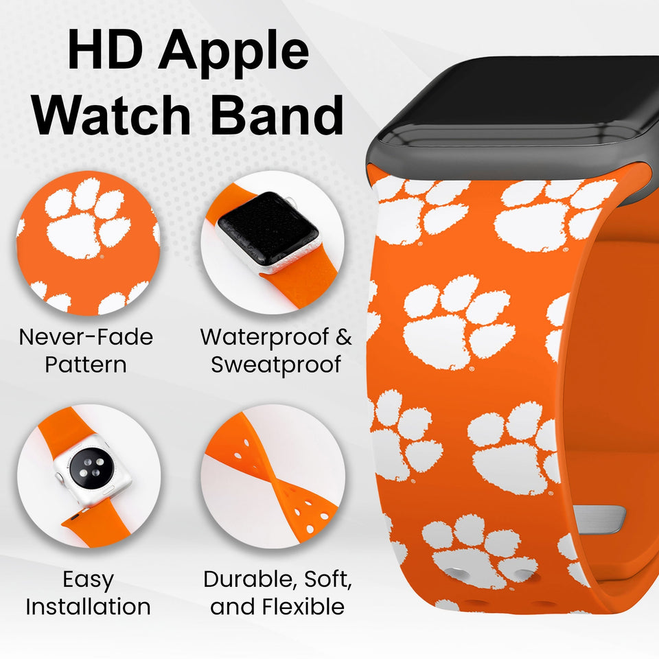 Clemson Tigers HD Apple Watch Band - Wear with style
