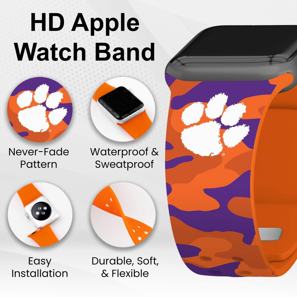 Clemson Tigers HD Apple Watch Band - Wear with style