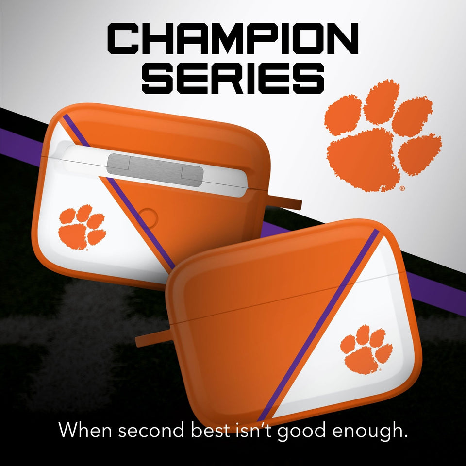 Clemson Tigers HDX Champion Series Apple AirPods Pro 1 & 2 Case Cover - Wear with style