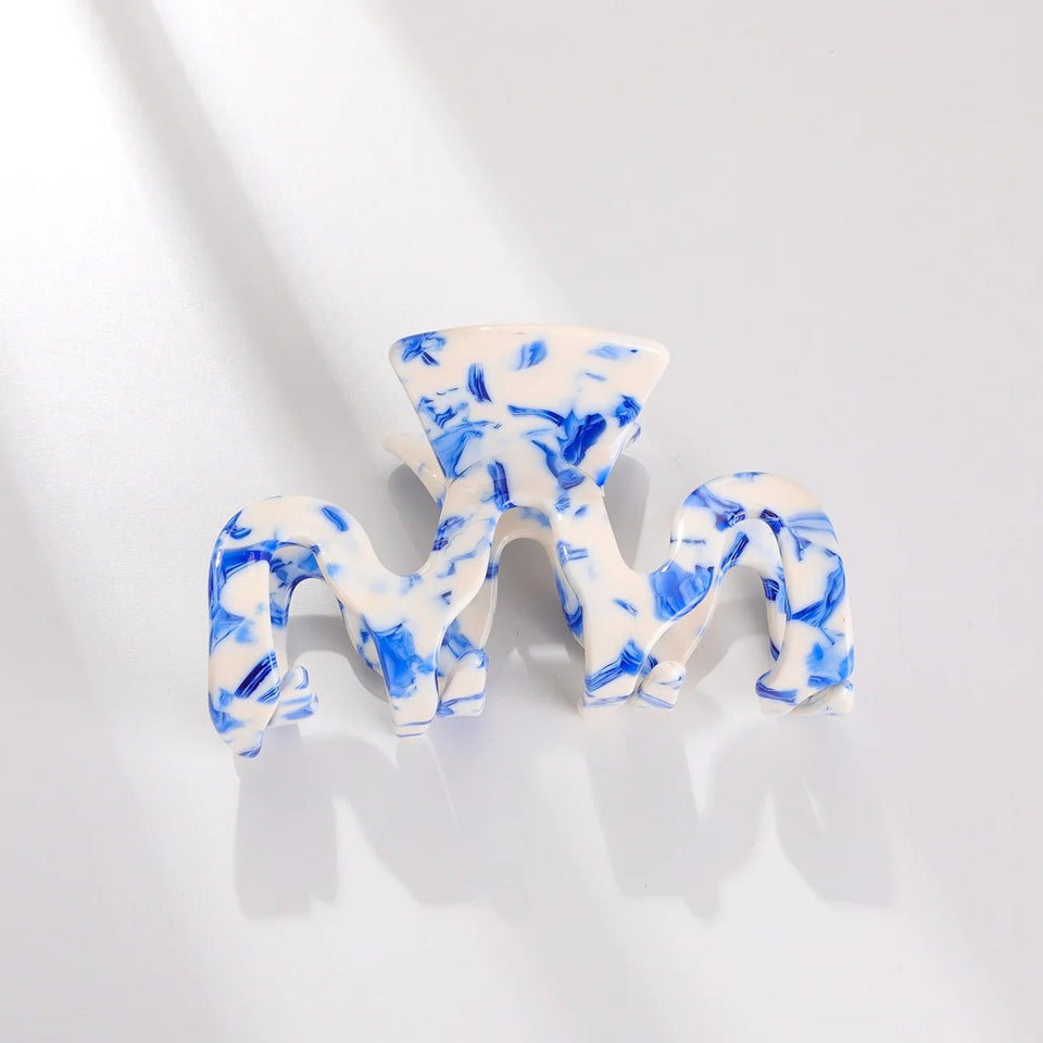 Coastal Blue Claw Clip-Wavy - Wear with style