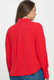 Collared Button Down Long Sleeve Top - Wear with style
