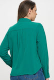 Collared Button Down Long Sleeve Top - Wear with style