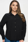 Collared Button Down Long Sleeve Top - Wear with style
