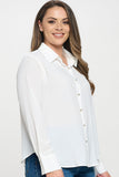 Collared Button Down Long Sleeve Top - Wear with style