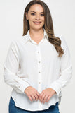 Collared Button Down Long Sleeve Top - Wear with style