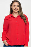 Collared Button Down Long Sleeve Top - Wear with style