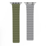 Color - blocking magnetic silicone apple watch strap - Wear with style