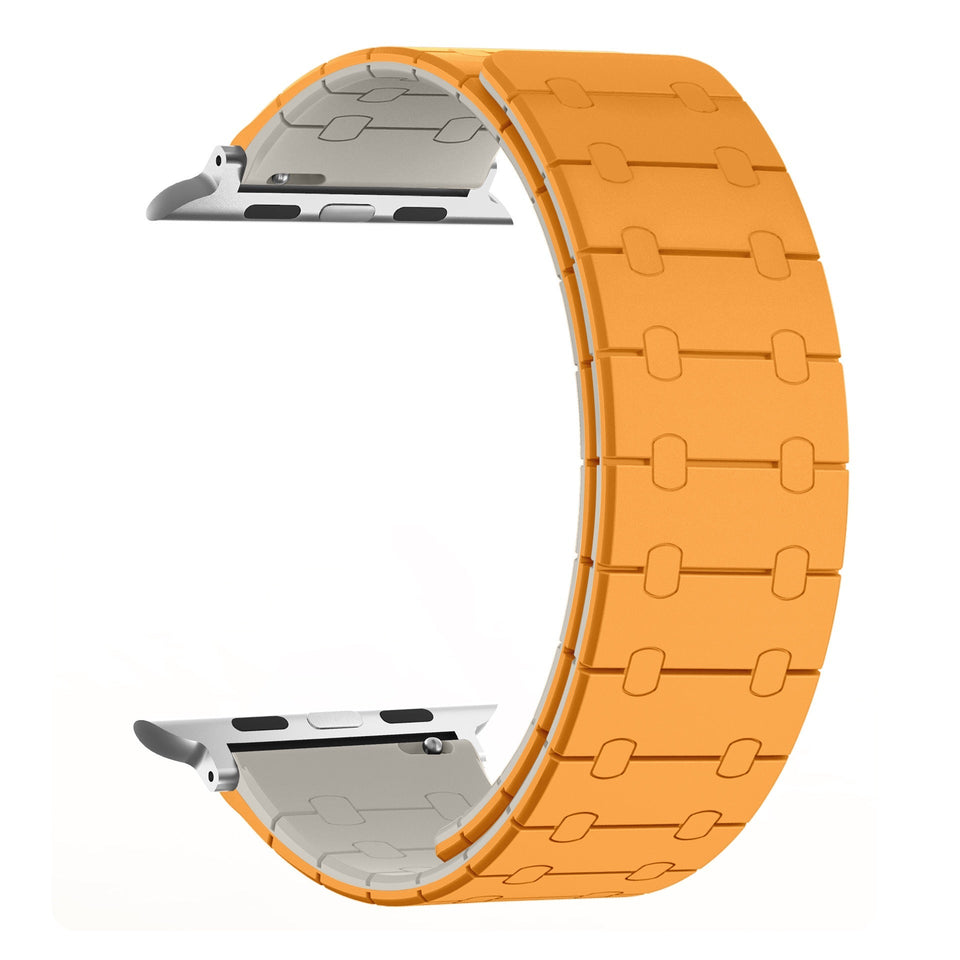 Color - blocking magnetic silicone apple watch strap - Wear with style