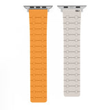 Color - blocking magnetic silicone apple watch strap - Wear with style