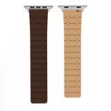 Color - blocking magnetic silicone apple watch strap - Wear with style
