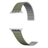 Color - blocking magnetic silicone apple watch strap - Wear with style