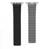 Color - blocking magnetic silicone apple watch strap - Wear with style