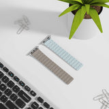 Color - blocking magnetic silicone apple watch strap - Wear with style
