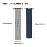 Color - blocking magnetic silicone apple watch strap - Wear with style
