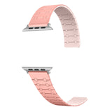 Color - blocking magnetic silicone apple watch strap - Wear with style