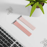 Color - blocking magnetic silicone apple watch strap - Wear with style
