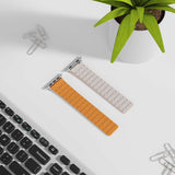 Color - blocking magnetic silicone apple watch strap - Wear with style