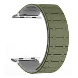 Color - blocking magnetic silicone apple watch strap - Wear with style