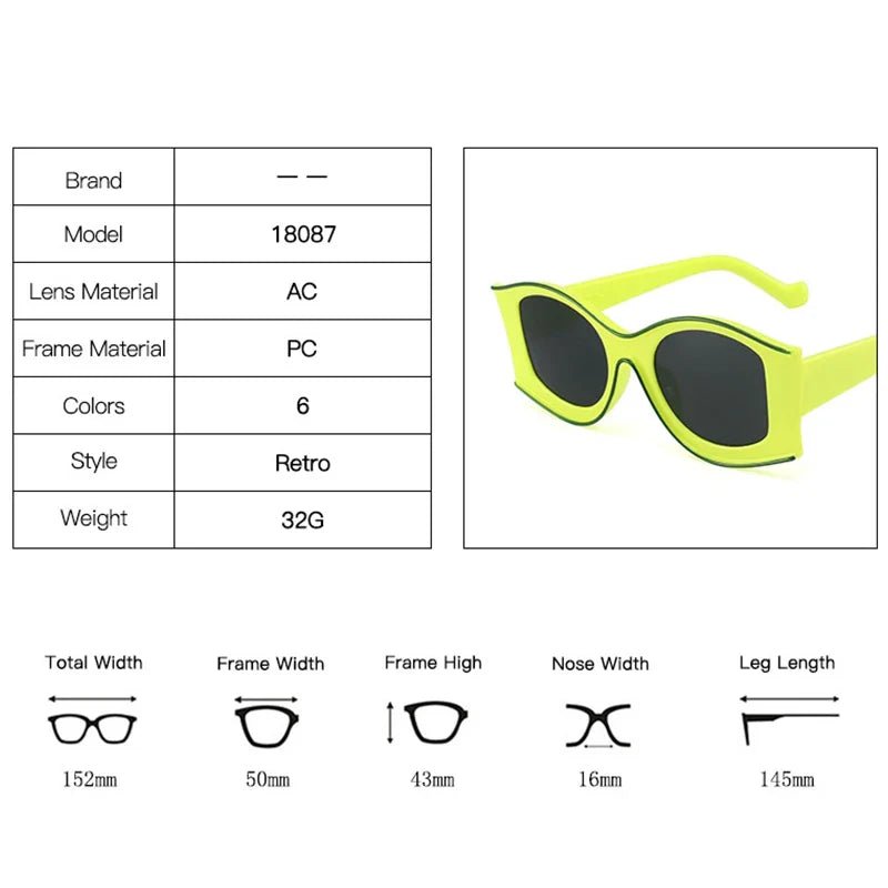 Colorful oversized retro Sunglasses - Wear with style
