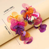 Colorful Shiny Large Shell Earrings - Wear with style