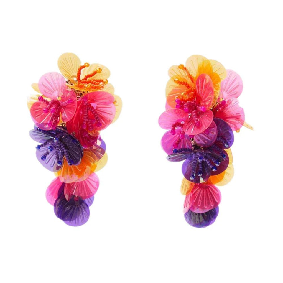 Colorful Shiny Large Shell Earrings - Wear with style