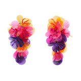 Colorful Shiny Large Shell Earrings - Wear with style
