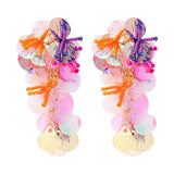 Colorful Shiny Large Shell Earrings - Wear with style