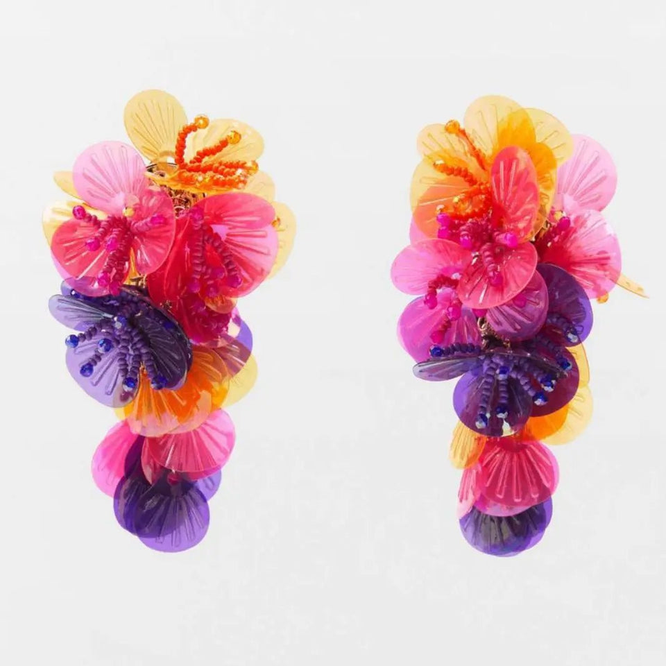 Colorful Shiny Large Shell Earrings - Wear with style