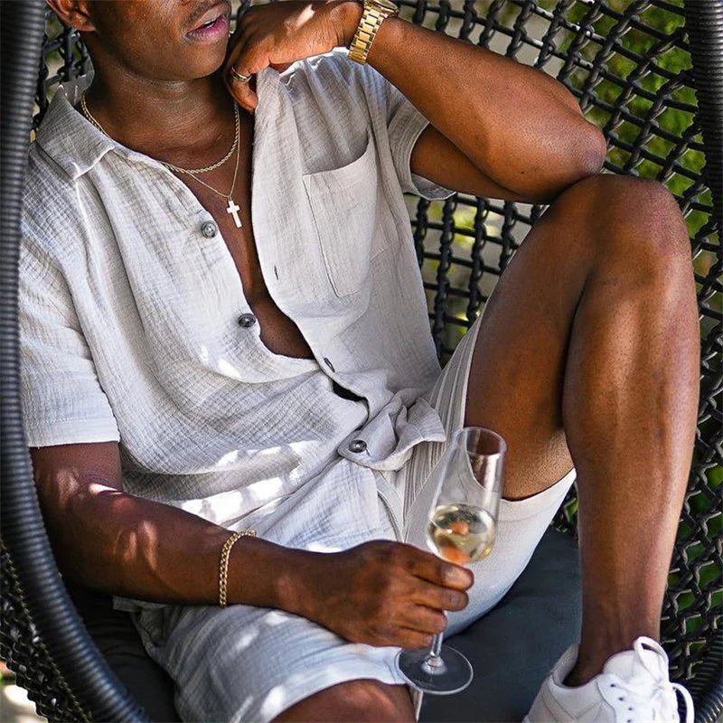 Comfortable cool men beach shorts set - Wear with style