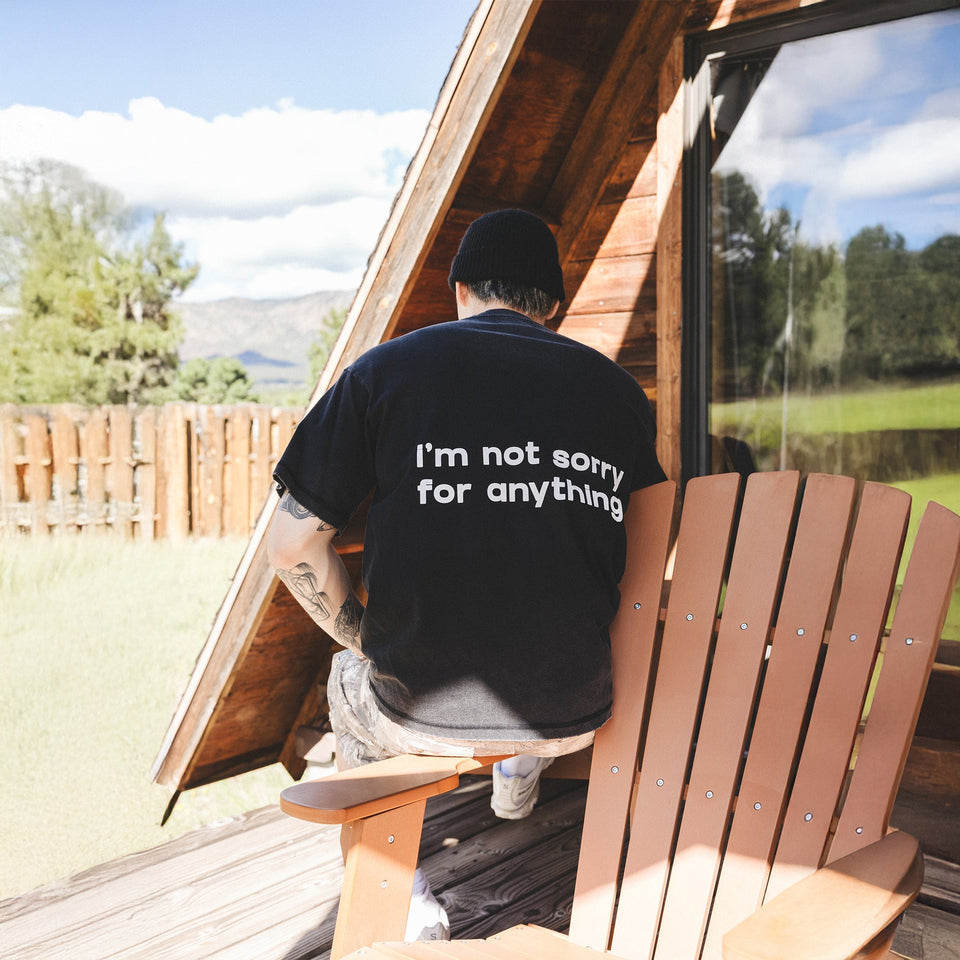 Compliments Not Sorry for Anything Black Vintage Tee - Wear with style