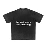 Compliments Not Sorry for Anything Black Vintage Tee - Wear with style