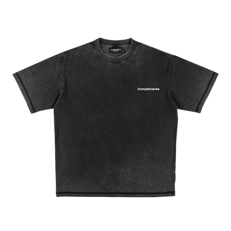 Compliments Not Sorry for Anything Black Vintage Tee - Wear with style