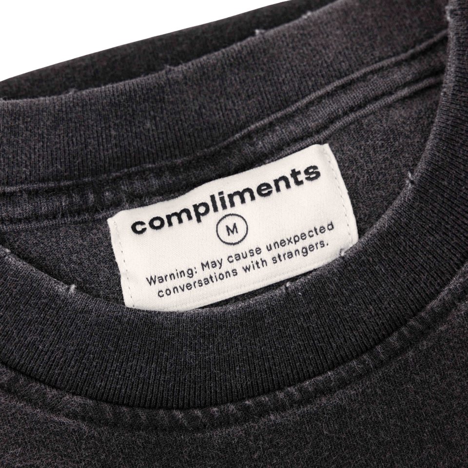Compliments Not Sorry for Anything Black Vintage Tee - Wear with style