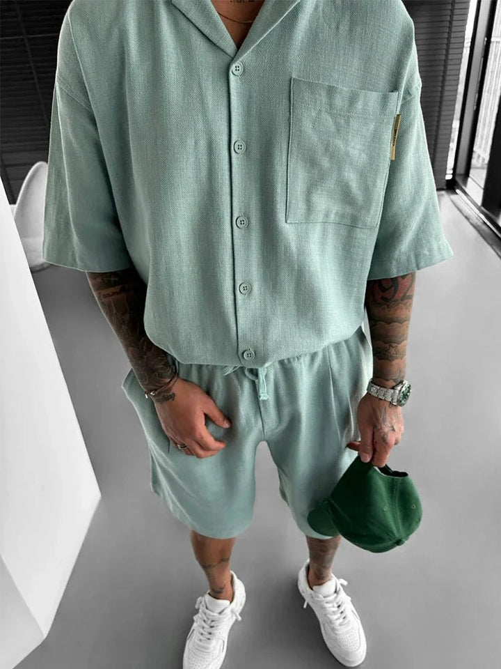 Cool comfortable men beach vacation shorts set - Wear with style