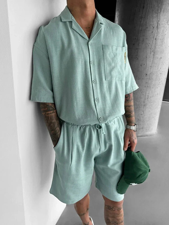 Cool comfortable men beach vacation shorts set - Wear with style