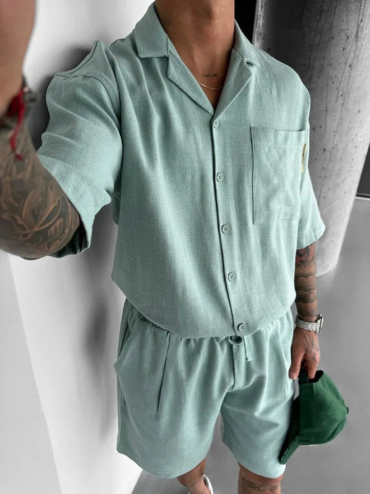 Cool comfortable men beach vacation shorts set - Wear with style