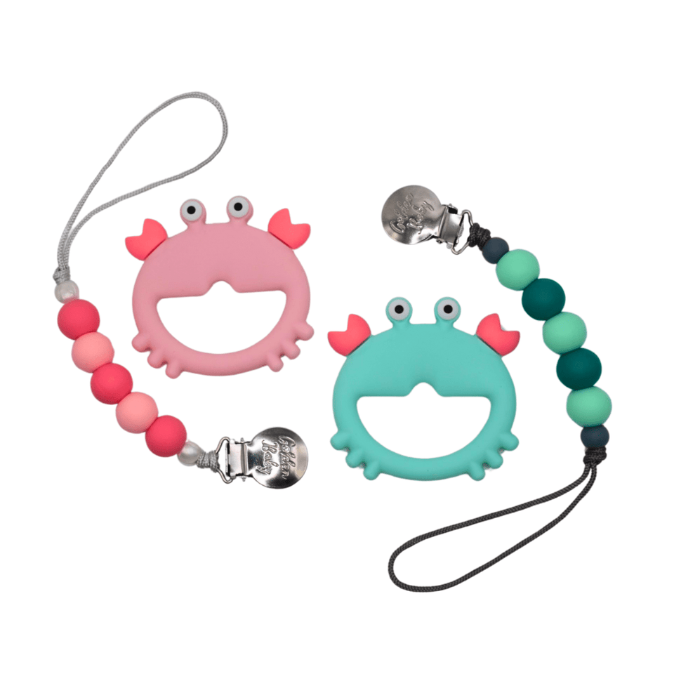 Crab Teether Set // Teal - Wear with style