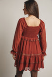 Crinkled Tiered Boho Mini Dress - Wear with style