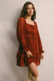 Crinkled Tiered Boho Mini Dress - Wear with style