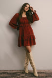 Crinkled Tiered Boho Mini Dress - Wear with style