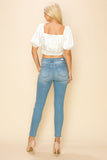 Crop top with cut-out design and puffy sleeves - Wear with style