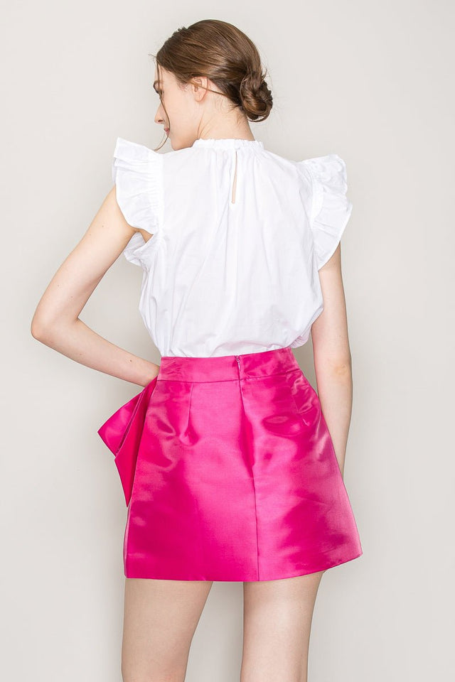 Cut out top with flutter sleeve - Wear with style