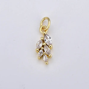 CZ Leaf Charm - Wear with style